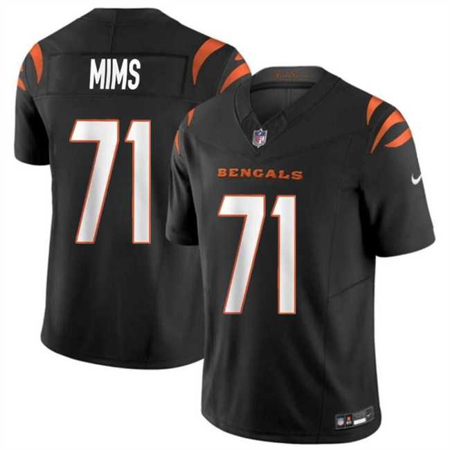 Men & Women & Youth Cincinnati Bengals #71 Amarius Mims Black 2024 Draft F.U.S.E Vapor Untouchable Limited Stitched Jersey